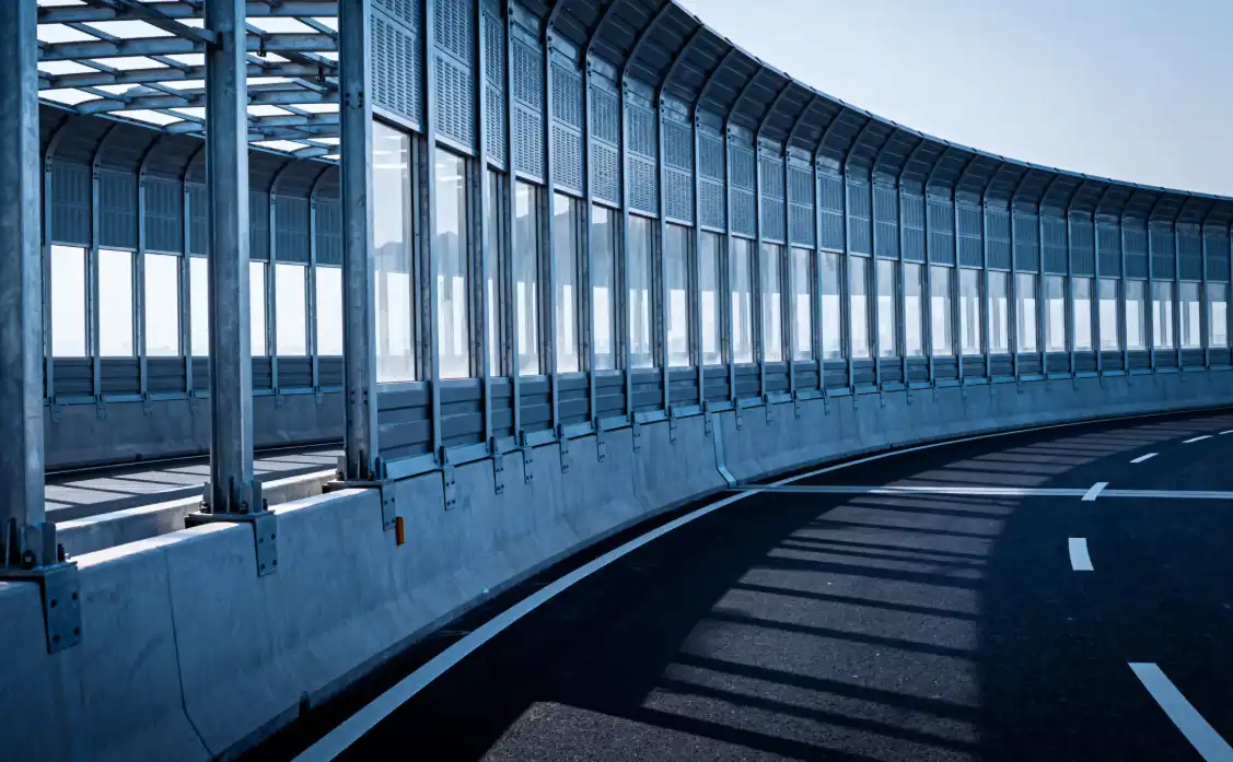  highway steel structure sound barrier 