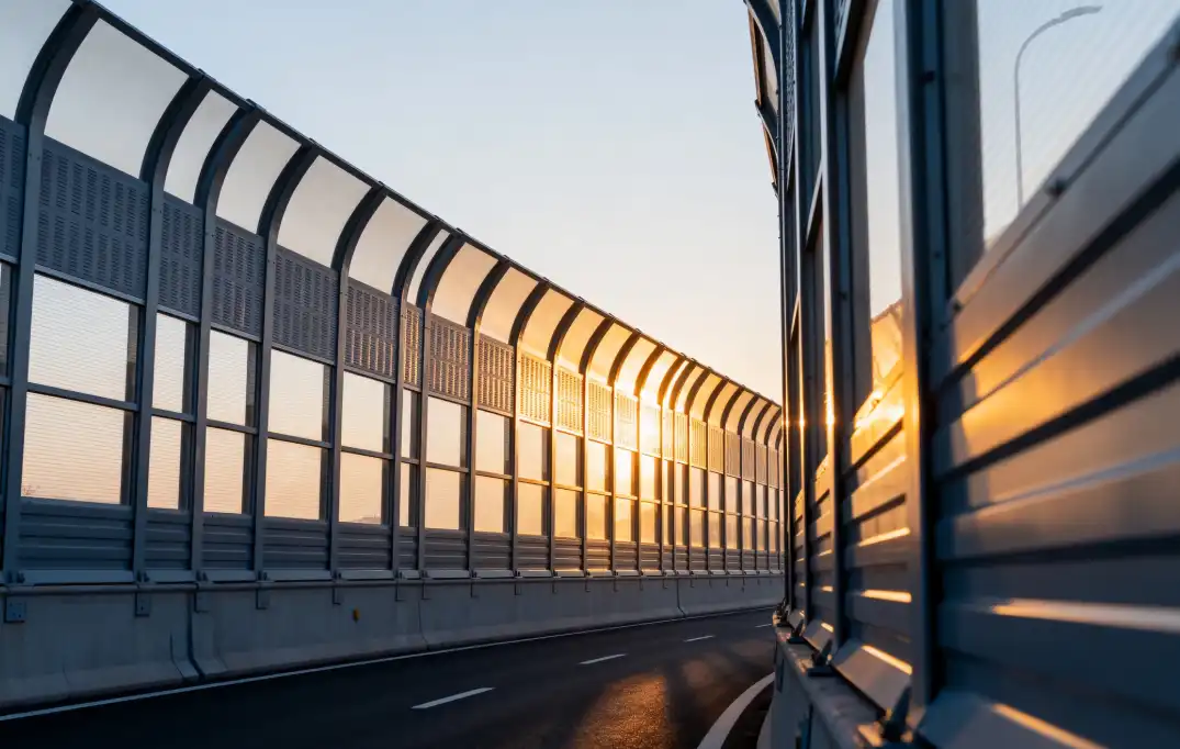  highway steel structure sound barrier 