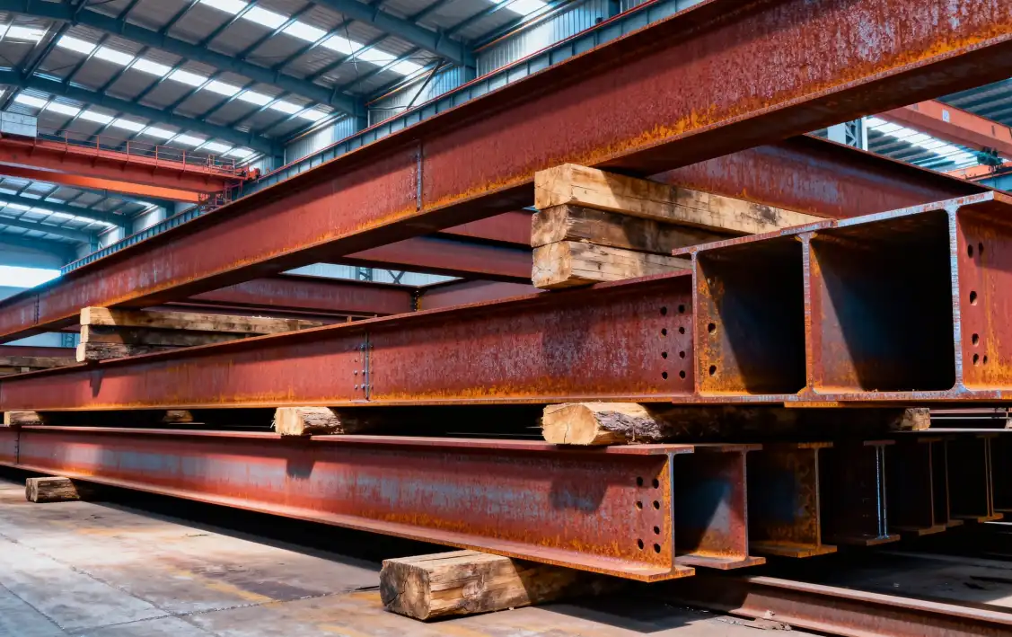 Weathering steel box girder