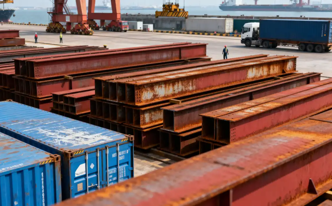 Weathering steel box girder