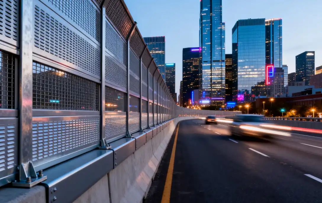 highway steel structure sound barrier