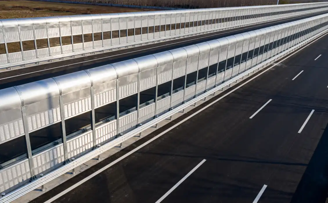 highway steel structure sound barrier
